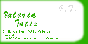 valeria totis business card